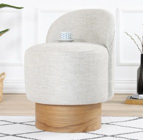 Taboret Barren Puf Light Grey