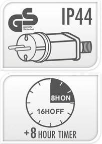 Dekoracja świąteczna LED, Mikołaj, 55 x 61 cm