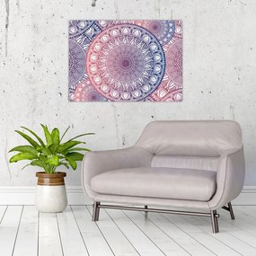 Obraz na szkle z mandali (70x50 cm)