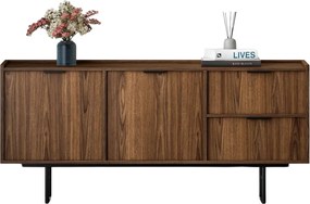 Komoda z szafką i szufladami orzech warmia E0-M80