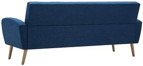 Trzyosobowa sofa pikowana niebieska L3-L91