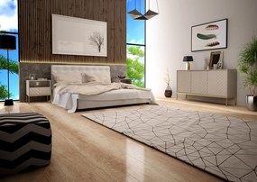 Komoda glamour ze wzorem jodełki Aspen 03 cashmere/złoty