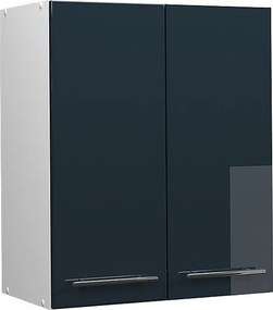 Szafka ścienna ciemnoniebieski wysoki połysk 60x34.1x72 fame-line