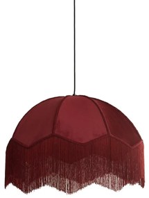 Bordowa lampa wisząca z tekstylnym kloszem ø 50 cm Malacia – Light &amp; Living