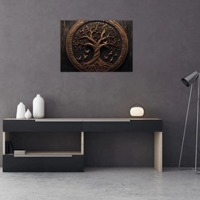 Obraz – Drewniane drzewo życia (70x50 cm)