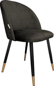 Krzesło Colin tkanina Vogue noga metalowa krzesło tapicerowane premium : Kolor nogi - Czano-złota stożek, Kolor tkaniny - VOGUE - VOGUE 17, Typ siedziska - Siedzisko stałe