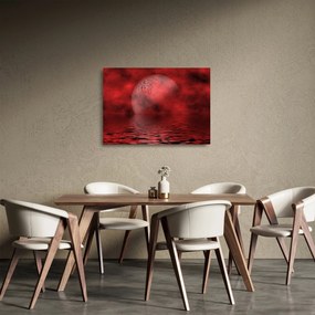 Obraz na szkle - Księżyc na powierzchni (70x50 cm)