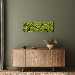 Obraz - Paproć (z zegarem) (90x30 cm)