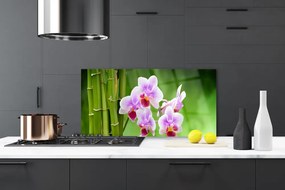 Szkło Dekoracyjne do Kuchni Spokój Natury: Bambus i Orchidea