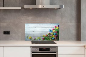 Szkło do Kuchni na Ścianę Wiosenne Jajka z Motylem