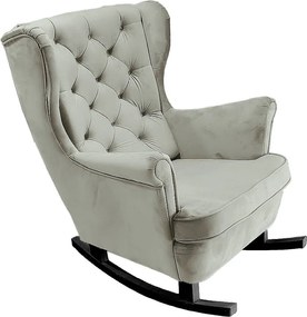 Fotel Relax z Tapicerowanym Siedzeniem i Podłokietnikami, Fotel TV 102x81x95cm Popiel_29856