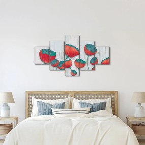 Obraz - Maki - nafta (125x70 cm)