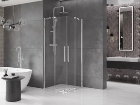 Mexen Velar Duo kabina prysznicowa rozsuwana 90 x 90 cm, transparent, chrom - 871-090-090-02-01