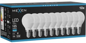 Mexen Nova 10x żarówka LED E14, G45, 1W, Zimna - 6500K, 105 lm - L101-E14-0165-01x10