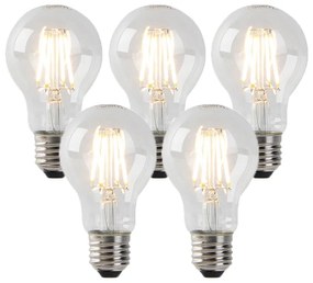 Zestaw 5 ściemnialnych żarówek LED E27 z przezroczystego szkła 4W 320lm 2200K