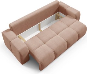 Masseno Sofa DUCA z funkcją spania i pojemnikiem na pościel, Rozkładana sofa - Pomarańczowy, CURIO 60
