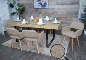 Krzesło do jadalni MCW-A50 II (zestaw 6 sztuk),  taupe