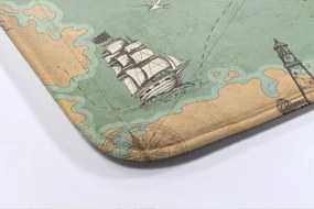 Dywanik antypoślizgowy do łazienki Dywanik antypoślizgowy do łazienki Stara mapa