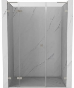 Mexen Lunar L drzwi prysznicowe uchylne lewe 150 cm, transparent, nikiel szczotkowany - 834SL-150-050-97-00-L