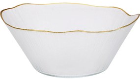 Szklana miska ze złotą obwódką DATURA, 28 cm