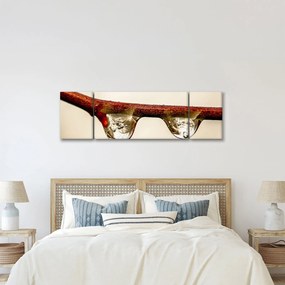 Obraz kropli na gałęzi (170x50 cm)