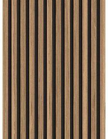 Mexen Lam-F lamele ścienne akustyczne 275 x 30 cm, filc 8 mm, fornir techniczny, Orzech Jasny - S105-275307-3015-017