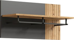 Wieszak z półką do przedpokoju grafit + dąb evok Z6-A27