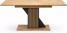 Nowoczesny rozkładany stół Lavende 130-175x85 cm z płyty laminowanej w kolorze dąb wotan/czerń