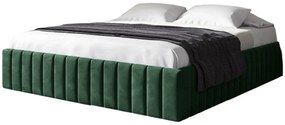 Zielone welurowe łóżko z pojemnikiem 5 rozmiarów G8-M25