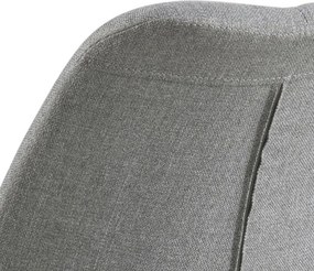 Tapicerowane krzesło do jadalni na drewnianych nogach Dima light grey