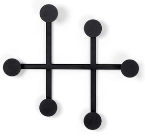 Czarny metalowy wieszak ścienny Bottoni – Spinder Design