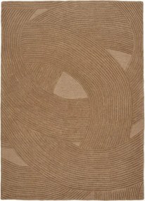 Wełniany dywan tkany ręcznie w ciemnym naturalnym kolorze 160x230 cm Pune – House Nordic