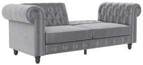 Jasnoszara aksamitna sofa 236 cm Felix – Støraa