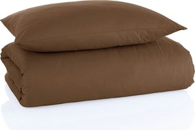 Pościel bawełniana Color brązowy 140 x 200 cm, 70 x 90 cm