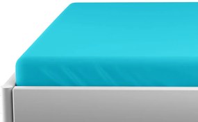 PrzytulneMieszkanie.pl Prześcieradło z dżerseju do dziecięcego łóżeczka EXCLUSIVE 70x140 cm lazurowe