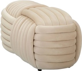 Kremowa aksamitna ławka Softy – Mauro Ferretti