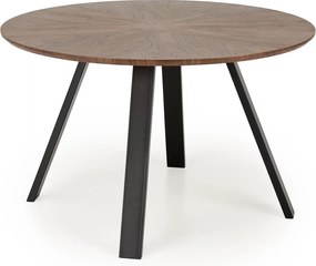 Okrągły stół z orzechowym blatem Danilo Halmar