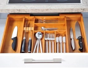 Wkład na sztućce regulowany, 35-58 cm, bambusowy, KESPER