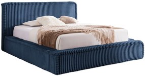 Granatowe nowoczesne łóżko tapicerowane 5 rozmiarów - Cordelio