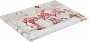 Obraz ścienny Zimowi Krasnoludki, LED, 30 x 40 cm