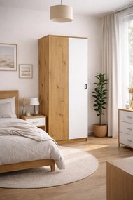 Szafa uchylna w kolorze dąb artisan + biały G1-E26