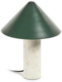 Zielona lampa stołowa z metalowym kloszem (wys. 32 cm) Valentine – Kave Home