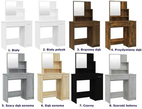 Nowoczesna toaletka kosmetyczna szary dąb sonoma - Razia 3X