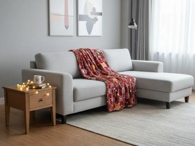 Świąteczny mikropluszowy koc GINGERBREAD HEART, czerwony Rozmiar: 160 x 200 cm