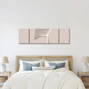Obraz - Beżowe liście N⁰4 (170x50 cm)