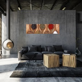 Obraz - Przyprawy na łyżkach (170x50 cm)