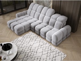 Narożnik TOLLO MINI S Lewostronny Elektryczna regulacja Salvador 13 kolor Srebrny WERSAL