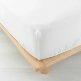 Białe prześcieradło muślinowe z gumką 140x190 cm Angelia – douceur d'intérieur