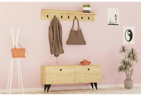 Wieszak ścienny z półką na buty Rupa Oak