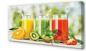 Obraz canvas na ścianę Owocowy Duet Truskawki I Kiwi